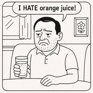 stuttering when ordering food at a restaurant